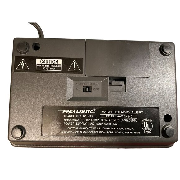 Vintage Realistic Weatheradio Alert 12-240 - Picture 3 of 3